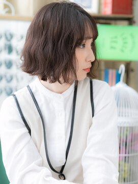 カバーヘア ブリス 北浦和(COVER HAIR bliss) ★韓国風切りっぱなしゆるふわぱっつんボブパーマ20代30代★1!
