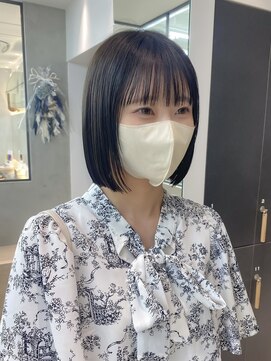マロンベージュ/ボブ/前髪/レイヤー/髪質改善/縮毛矯正/横浜