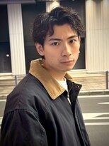 ヒロギンザ 銀座一丁目店(HIRO GINZA)&nbsp;ワイルドアップバング/強め波巻きパーマ/黒髪でも動く質感