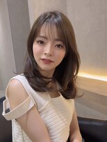 アースコアフュールボーテ 新潟中野山店 (EARTH coiffure beaute)&nbsp;ナチュラルベージュ_ヨシンモリ_顔周りレイヤー_レイヤーカット