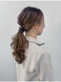 ポニーテール/ローポニー/ヘアセット/結婚式/銀座/新橋/有楽町