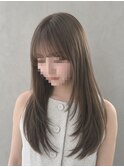 ナチュラルベージュ+小顔レイヤー