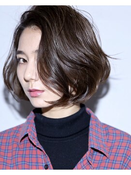 ヘア アンドメイク キヨシ(Hair and Make kiyoshi) kiyoshi/カジュアル ＊サイドパートボブ　グレーアッシュ＊