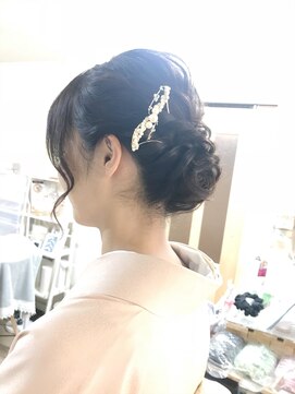 ロカット サロン(Roquat Salon) 大人アップ訪問着着付けアレンジ【ヘアアレンジ　立川/立川南】