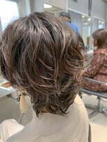 ウルフ、パーマ、ショート、マニッシュショート