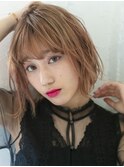 透け感ミニボブくびれショート外人風カラー【Prize所沢】
