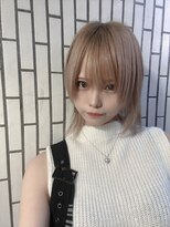 リアイス(Re:ICE) ミニウルフ/くすみブルー/流れるレイヤー/インナーハイライト