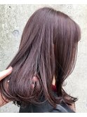 ▲ブリーチなし大人可愛いピンクブラウンピンクパープルロブヘア