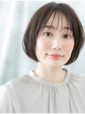 ミストバング小顔シンプルツヤ髪ショートボブd古河20代30代40代