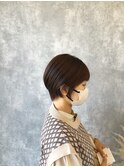 ショコラブラウン+ショートヘア
