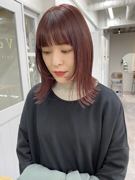ヴェルダ 池袋店(verda) レイヤーカット×レッドカラー