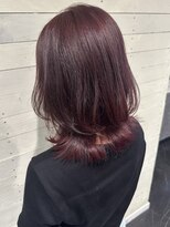 ルノン フィージュ(LUNON fieju)&nbsp;パープルピンク/ブリーチ無し/外ハネくびれレイヤー