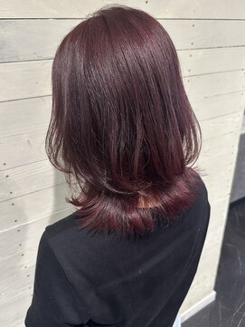 ルノン フィージュ(LUNON fieju) パープルピンク/ブリーチ無し/外ハネくびれレイヤー