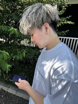 ダスティ穂高店 ホワイトカラー＿メンズカット＿ハイトーンカラー