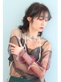 個性的な艶髪ウルフカット