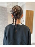 【hinari】#カチモリヘア #ポニーテールアレンジ