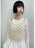 襟足を剃った骨格矯正ミニボブ