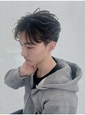 フェザーショート/フェザーパーマ/金メッシュ/ハイライト