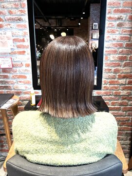 オーガニック アトリエ 大宮(organic+atelier) 40代50代上品グレージュハイライト白髪染め×大人ボブ