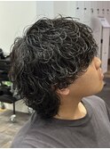 MEN’S HAIR/サーフカール/刈り上げセンターパート/円町