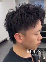 ルースト 八王子店(ROOST)&nbsp;MEN'SHAIR/ツイストパーマ/プラムブラック/ショートウルフ
