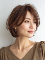 Heart's美人設計と白髪ぼかし専門店 青山表参道店 脱白髪染め/ショートヘア【ハーツ】&nbsp;白髪ぼかし脱白髪染め似合わせショートボブ40代50代60代
