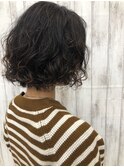 ボブ×ゆるふわパーマ