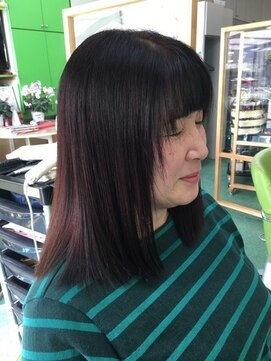 ヘアーアンドフェイスサロン 富士 セミロングヘアー