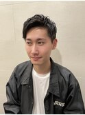 厚め刈り上げショートアップバング