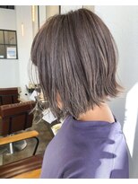 デイジードゥ(Daisy duex)&nbsp;くすみブルーボブ　ブルーグレージュ 透けバング フレンチボブ