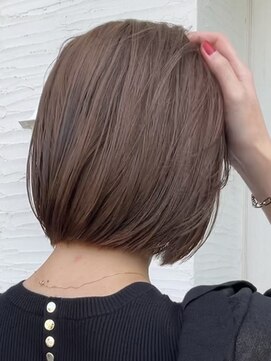 ヘアーエポック(hair epoque) 20代30代ミニボブココアブラウン小顔美肌ストレート丸み