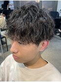 波巻きスパイラルツイストスパイラルパーマツーブロックマンバン