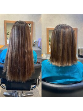 ミルバイアンフィニー(MIL by INFINI) 劇的酸性ストレート/切りっぱなしボブ/MIL