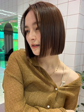 ロンドルーチェ 心斎橋(Lond luce) ダークアッシュ/ミディアムレイヤーカット［髪質改善/縮毛矯正］