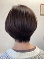 ヘアーサロンプレジール 丸みのある柔らかいショートボブです。