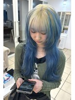 グラスペディア(graspedia)&nbsp;ブルーロングウルフ【広島派手髪】【ウルフカット広島】