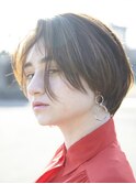 前髪なしショート/ショコラアッシュ/ヘルシースタイル/ミニボブ