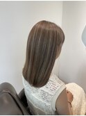 ストレートでもキマる！立体感でるコントラスト。脱白髪染め