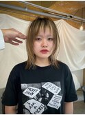 シャギー/コントラストカラー