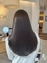 ヘアラウンジ ビーチ 青山 外苑前(hair lounge BEACH) Aujua髪質改善トリートメント柔らかミルクティーグレージュ
