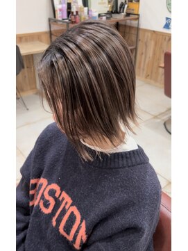 ノーム 横浜(NORM) 切りっぱなしボブ×バレイヤージュ