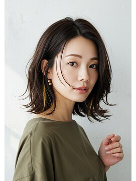 アントワープトーキョー(antwerp TOKYO) 30代40代50代ワンポイント大人イヤリングカラー外ハネ髪質改善