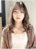 イメチェンヘアスタイル/ワイドバング/セミロング/美髪
