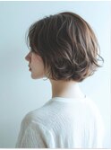 30代40代ショート白髪染めグレイカラーボブ艶栄名駅伏見丸の内