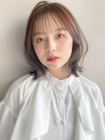 リヤン 表参道(lyann)&nbsp;暗めカラーデザインカラーフェイスフレーミング外ハネボブa