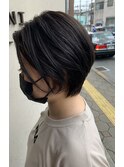 ハイライトショートボブ