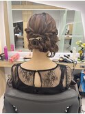 タイトシニヨン猫耳ヘアカチモリヘアシニヨンヘア根本パーマ