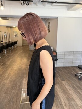 アピューズ ヘアー 梅田(Apiuz Hair) ハイトーンピンクボブ