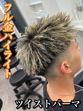 MEN’S HAIR/波巻ツイストスパイラル/フェザーパーマ/大阪