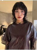 ミディアムレイヤーウルフカットニュアンスパーマウルフパーマ